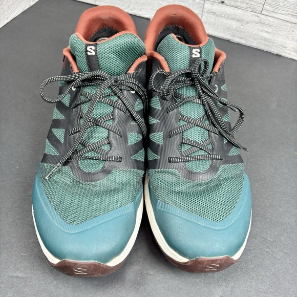 Salomon Outrise GTX Gore-Tex Hiking Sneakers Men's 13 Green Lace Up Low Top - Picture 11 of 13